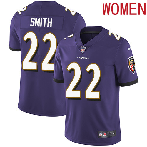 2019 women Baltimore Ravens 22 Smith purple Nike Vapor Untouchable Limited NFL Jersey